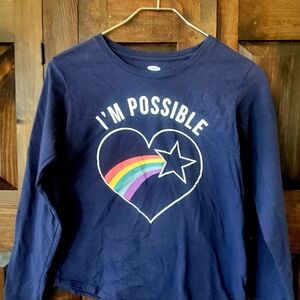 Girls Old Navy  'I'm Possible' Long Sleeve Shirt